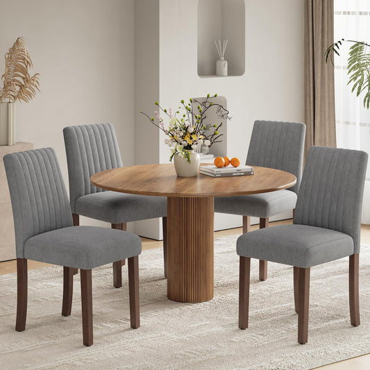 COLAMY Dining Chairs 4er Set, Stoff Stühle mit Rückenlehne