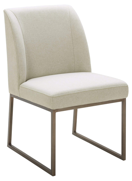 Rivet Dining Chair Messinggestell, moderner Stuhl